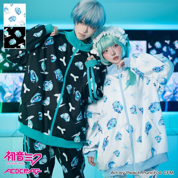 ACDC RAG x Hatsune Miku Forever Black Mint Jersey Oversized Jacket - Picture 10 of 10